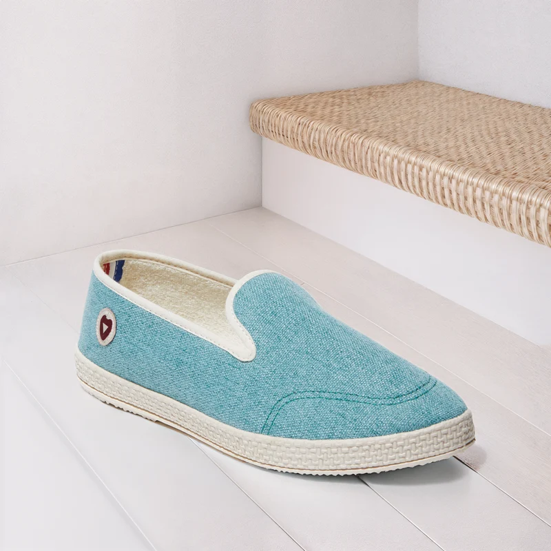 Chaussons - La Toile turquoise