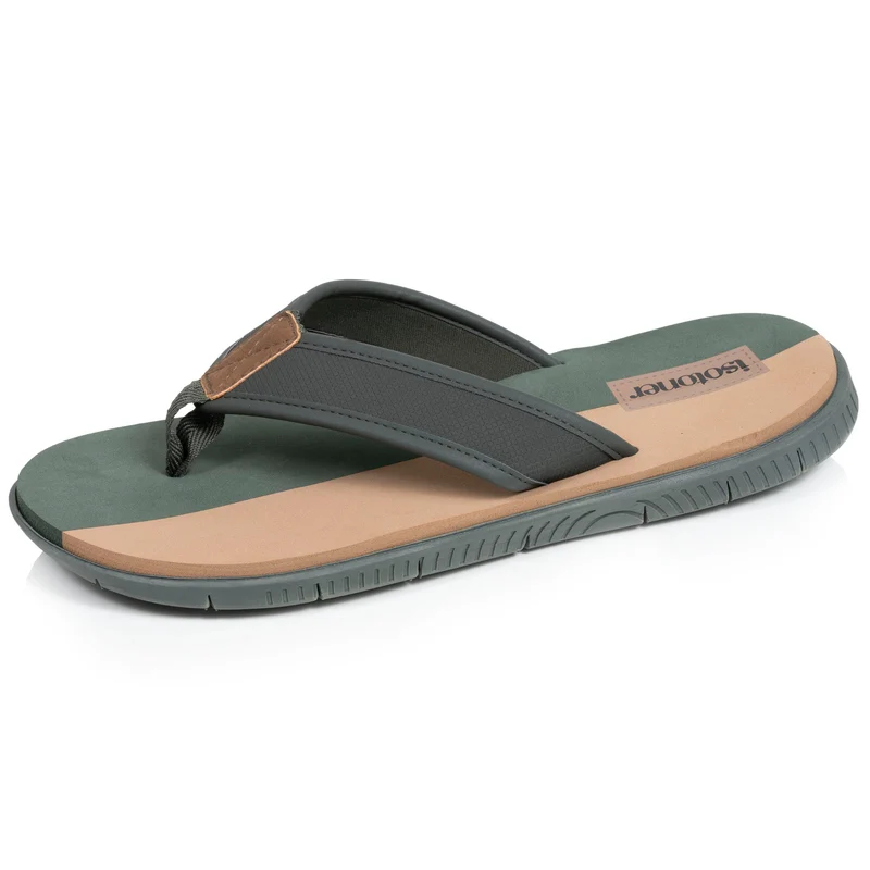 Tongs sport Homme confort Kaki bicolor