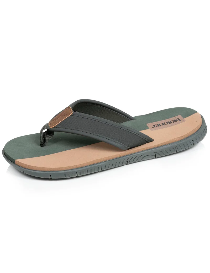 Tongs sport Homme confort Kaki bicolor
