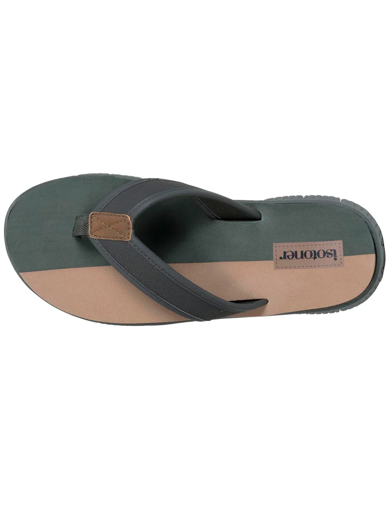 Tongs sport Homme confort Kaki bicolor