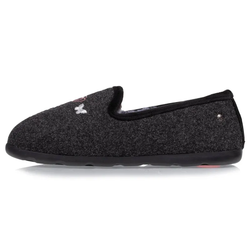 Chausson slippers Femme Gris dessin