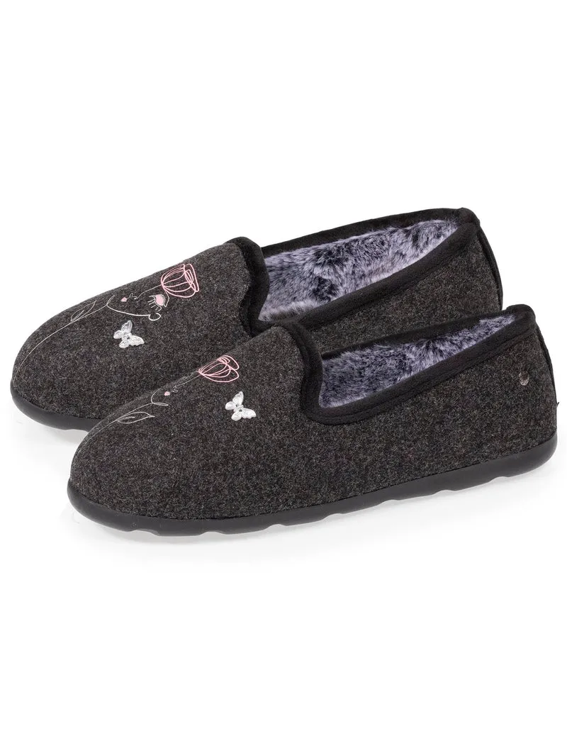 Chausson slippers Femme Gris dessin