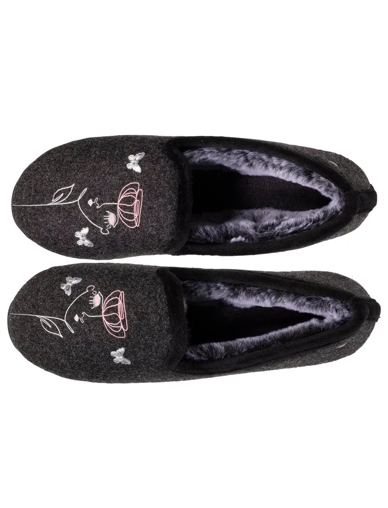 Chausson slippers Femme Gris dessin