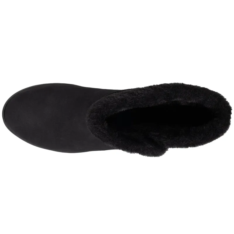 Bottines Femme fourrées avec revers Noir
