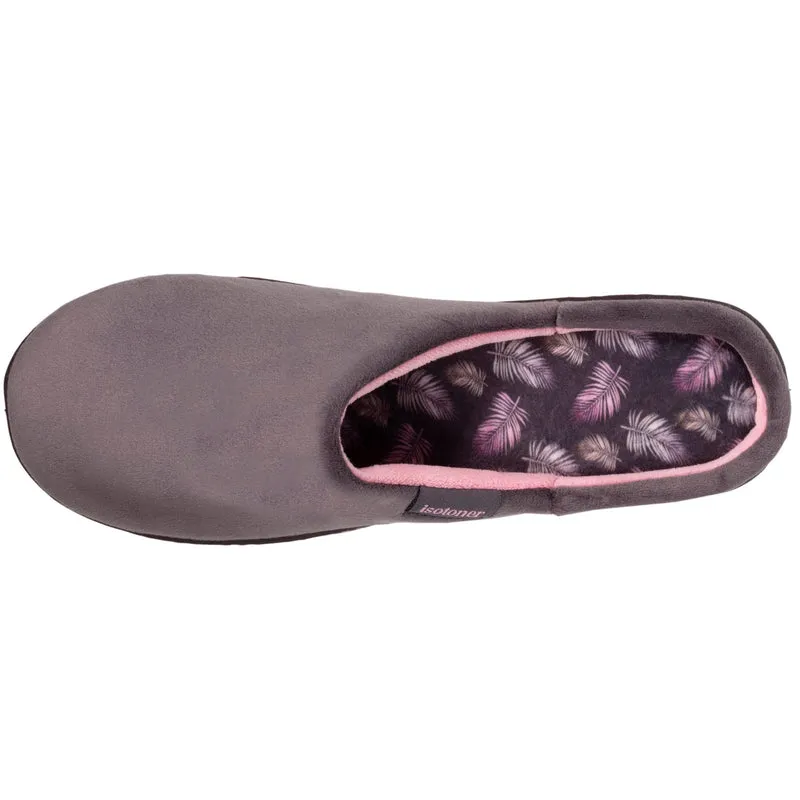 Chaussons mules talon Femme Gris foncé rose