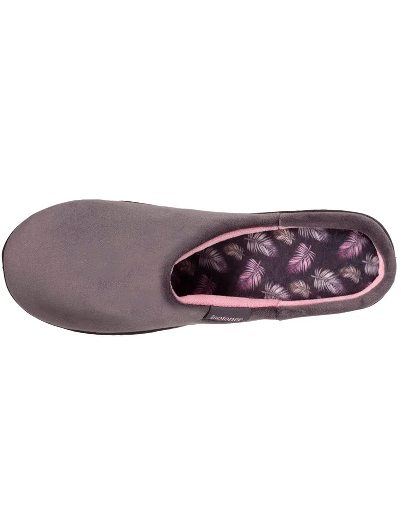 Chaussons mules talon Femme Gris foncé rose