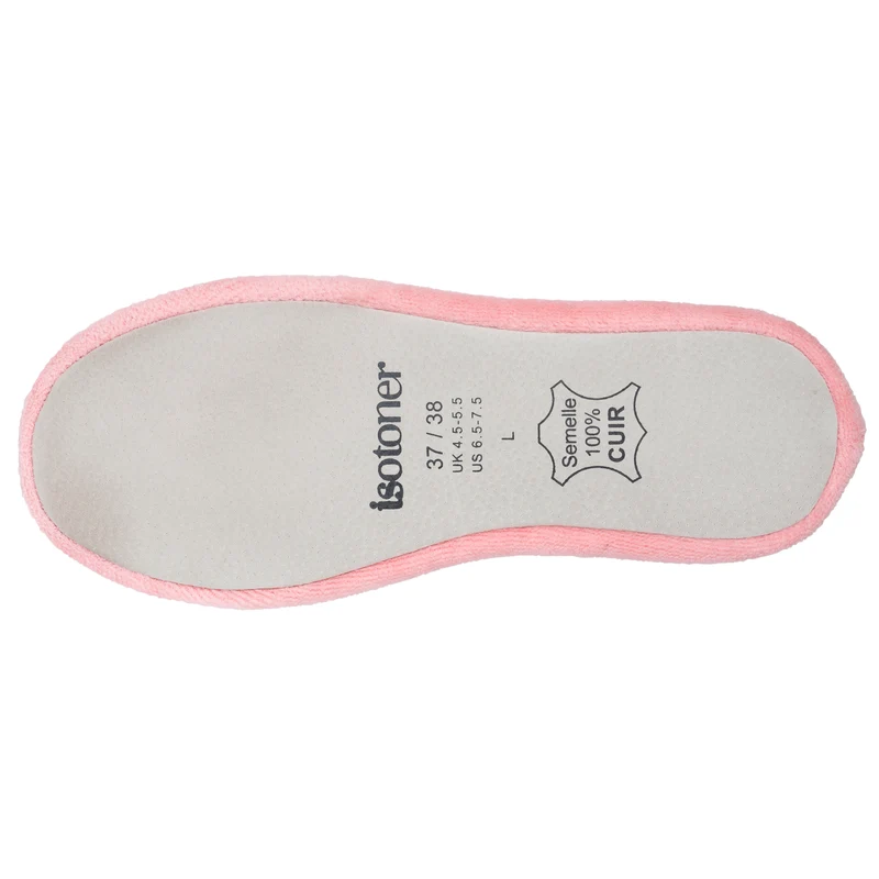 Chaussons ballerines Femme grand noeud Corail