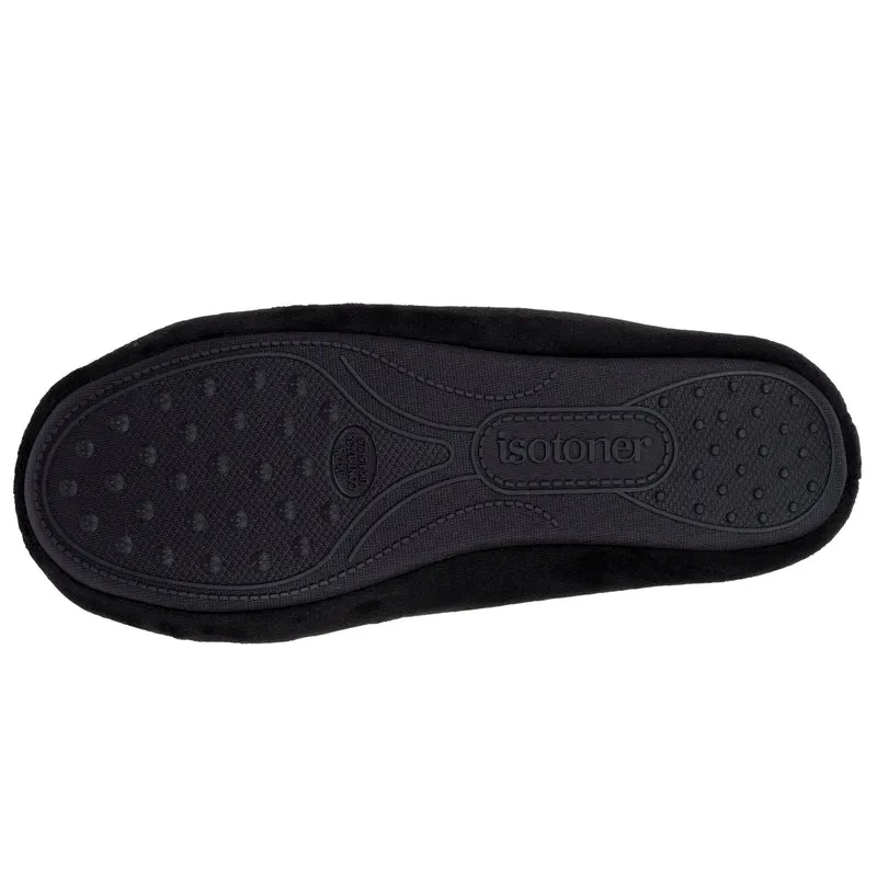 Chaussons ballerines Femme Noir intérieur rouge