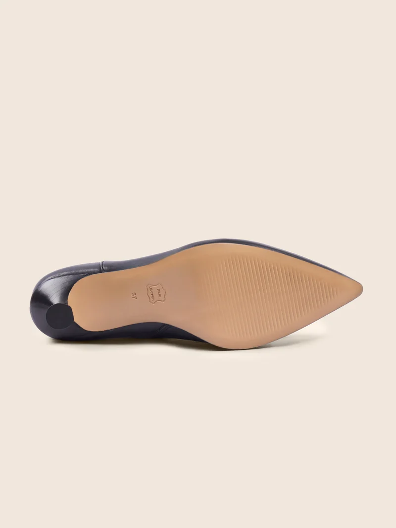 Bottines pointues cuir noir