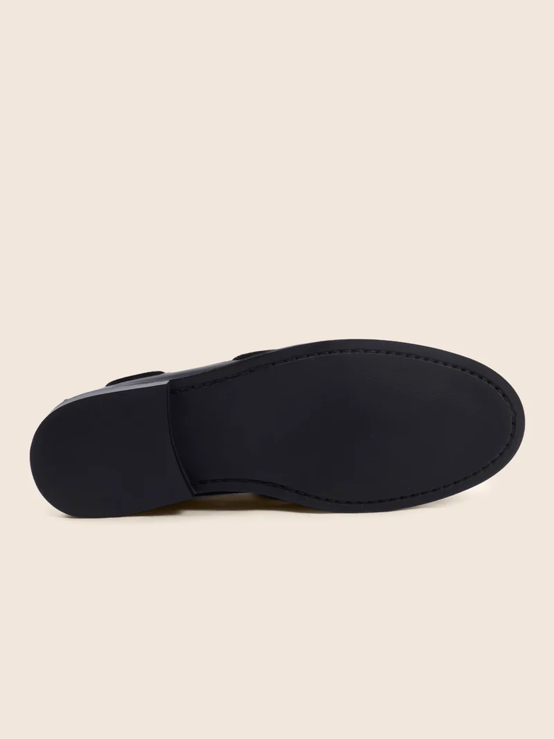 Mocassins bateau cuir vernis noir