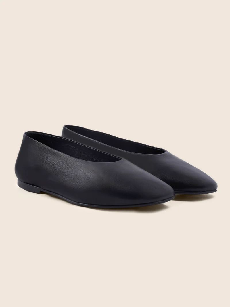 Ballerines souples cuir noir