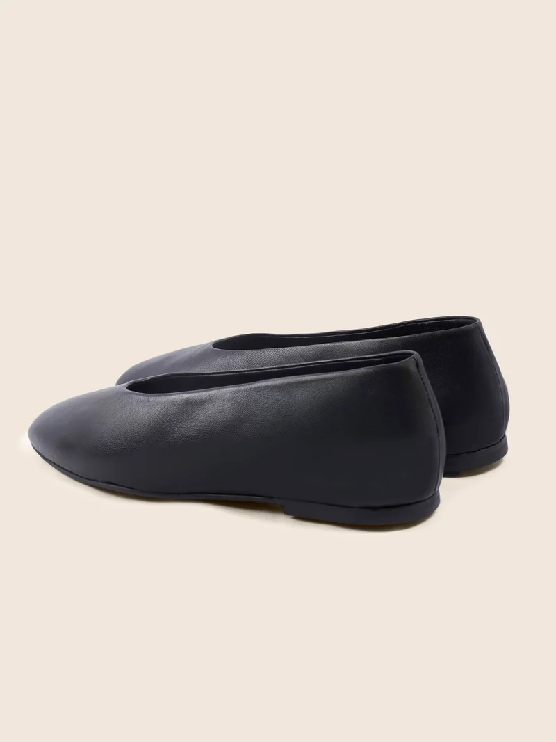 Ballerines souples cuir noir