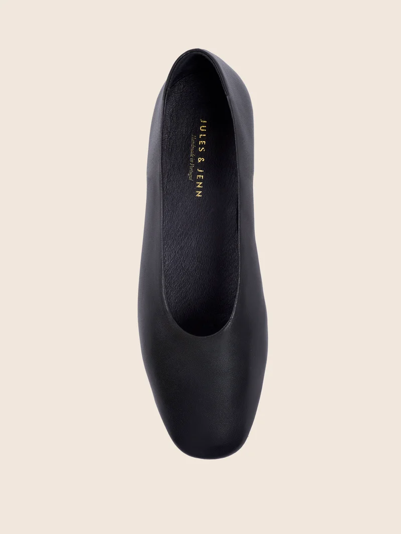 Ballerines souples cuir noir