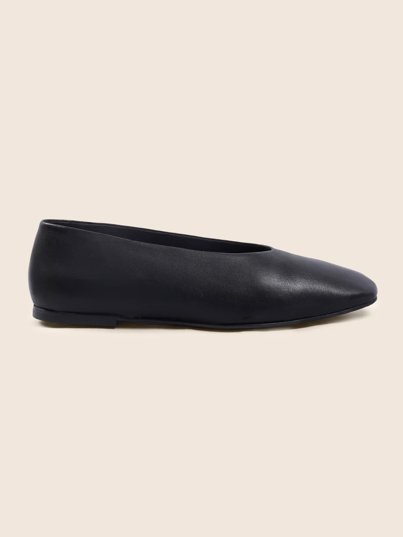Ballerines souples cuir noir