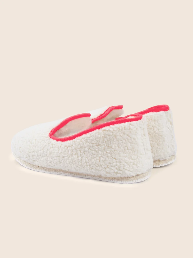 Charentaises tradition blanc rose