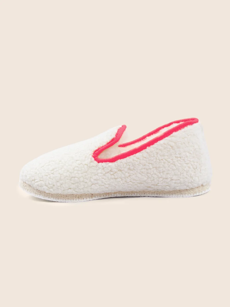 Charentaises tradition blanc rose
