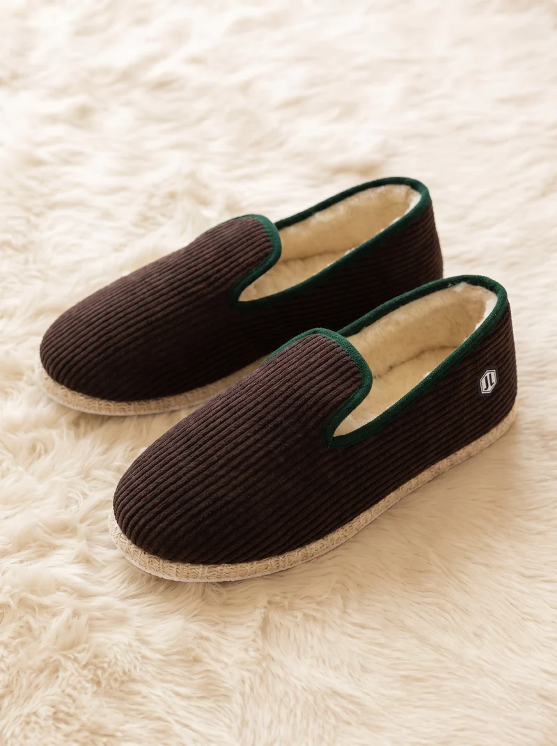 Charentaises tradition marron vert