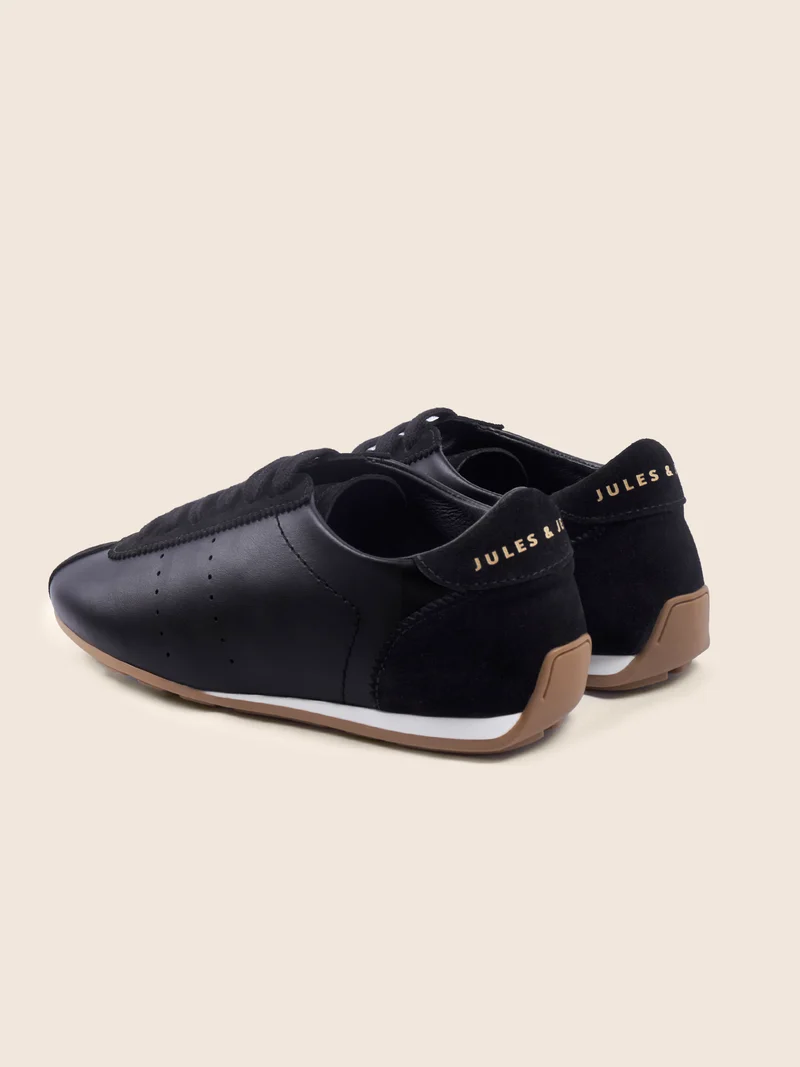 Baskets fines cuir noir