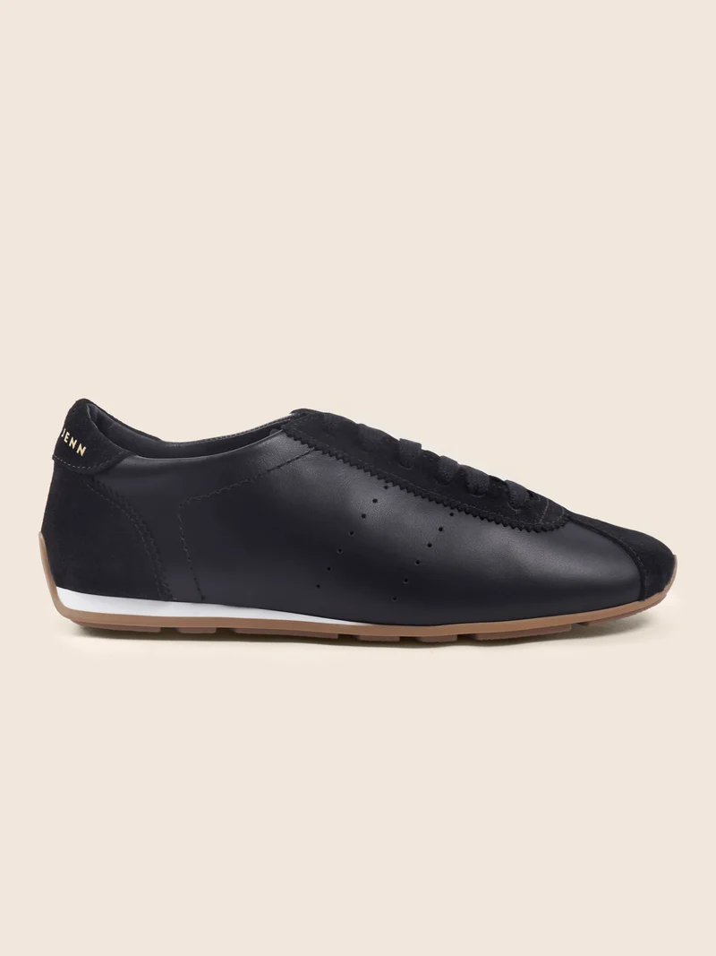 Baskets fines cuir noir