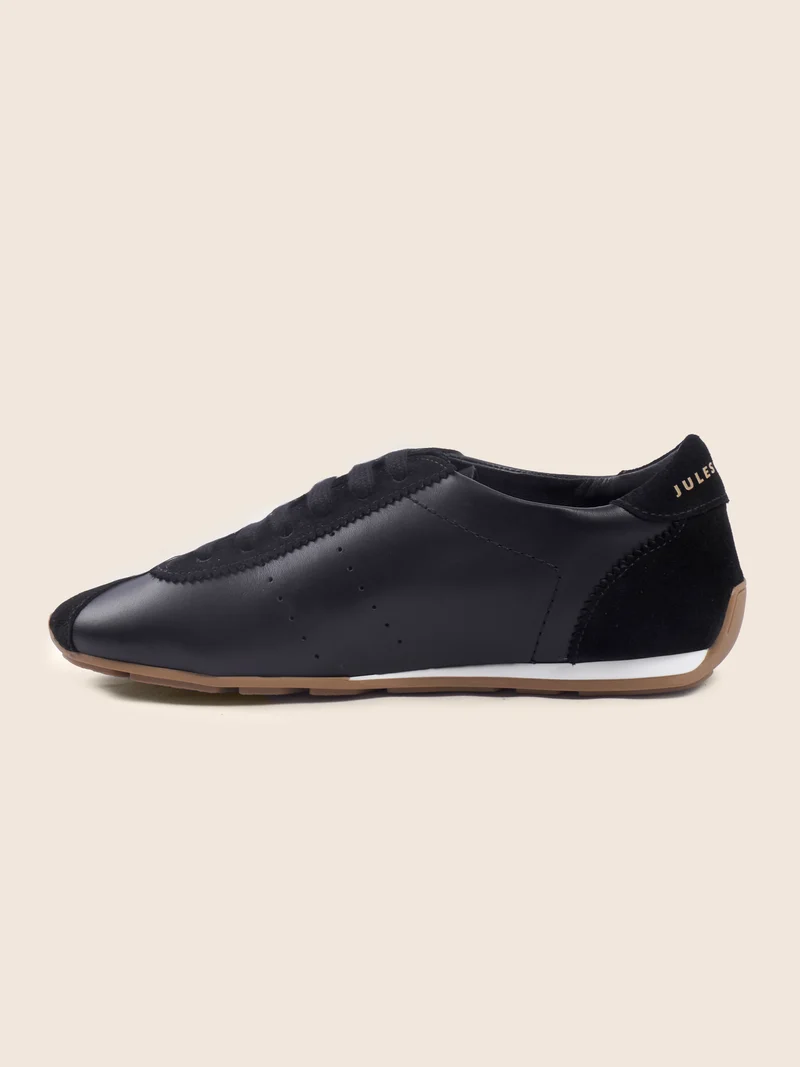 Baskets fines cuir noir