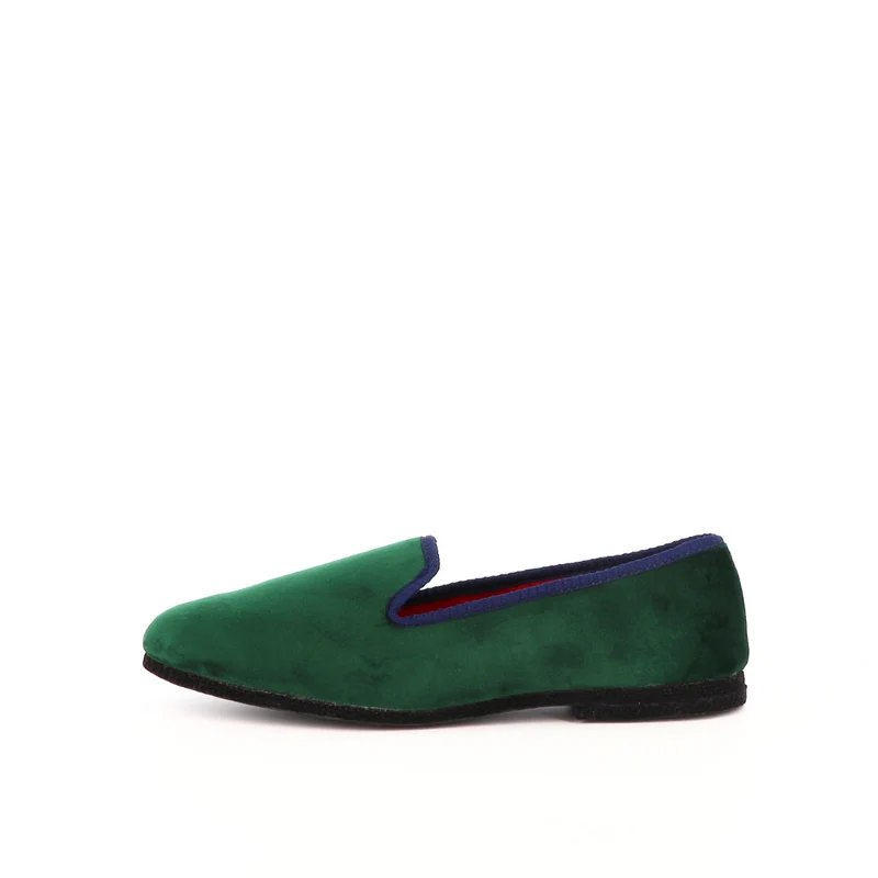 Chausson JO Velours Vert x Les Olivades