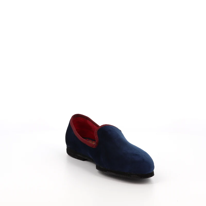 Chausson JO Velours Bleu