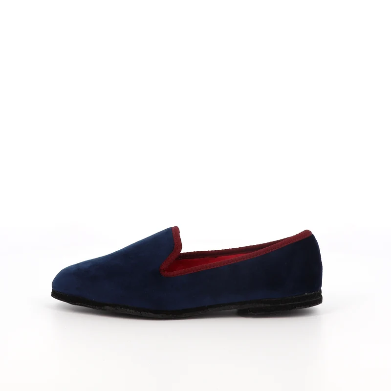 Chausson JO Velours Bleu