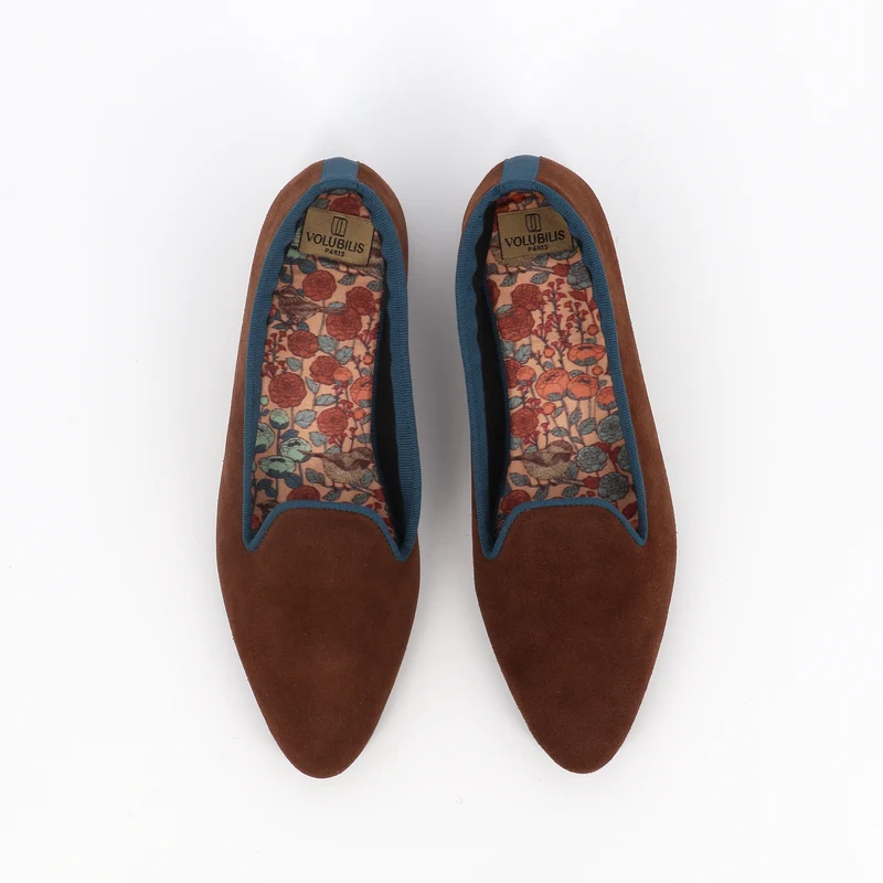 Slippers PIA Cuir Chocolat