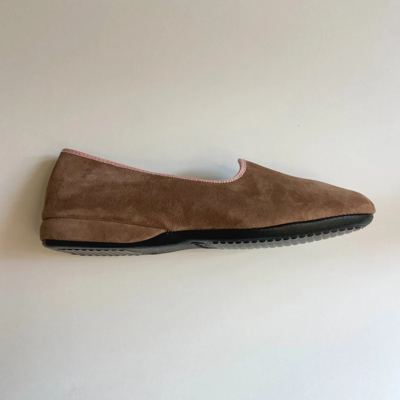 Chausson cuir LIV Beige Grenades