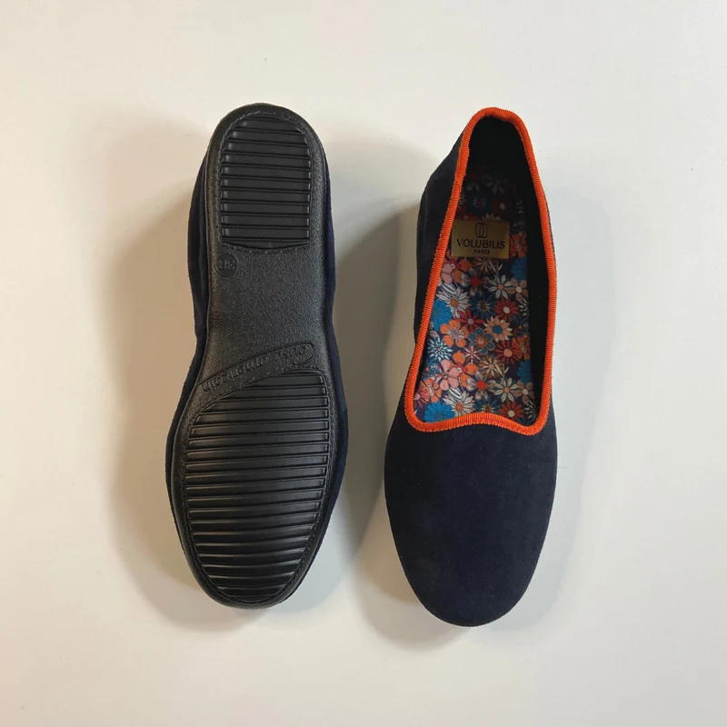 Chausson cuir LIV Orange Botanique