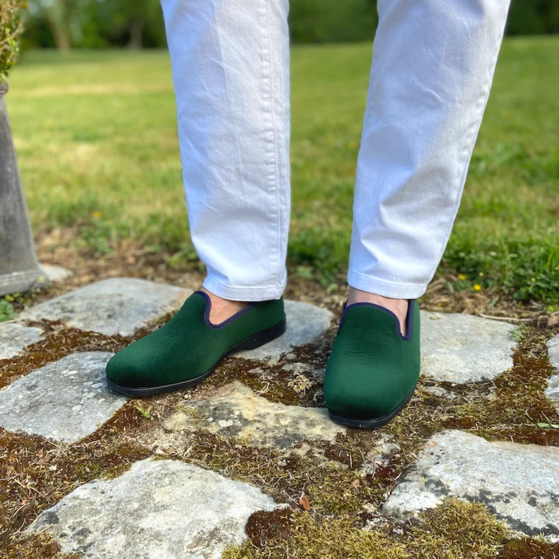 Chausson LEO - Velours Vert
