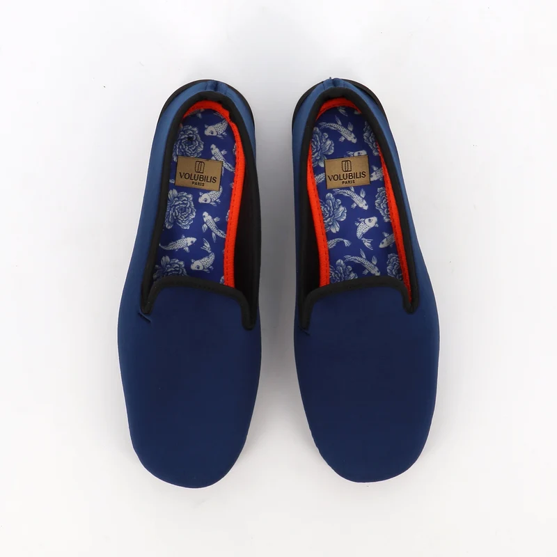 Chausson LEO - Velours Bleu