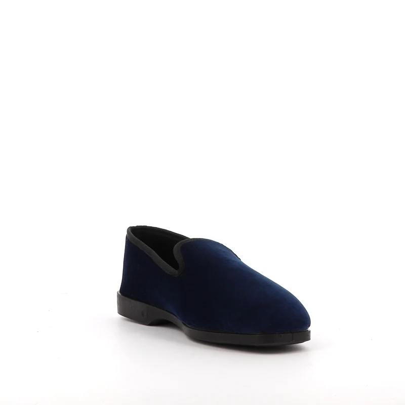 Chausson LEO - Velours Bleu