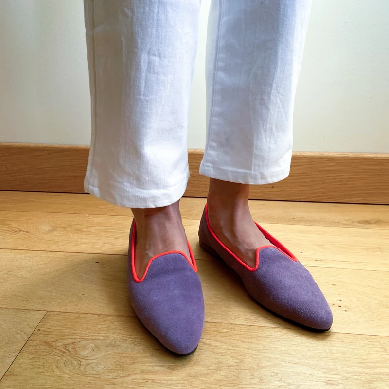 Slippers PIA Cuir Lilas