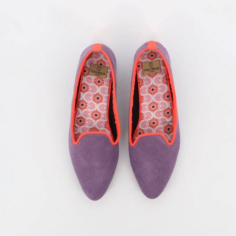 Slippers PIA Cuir Lilas