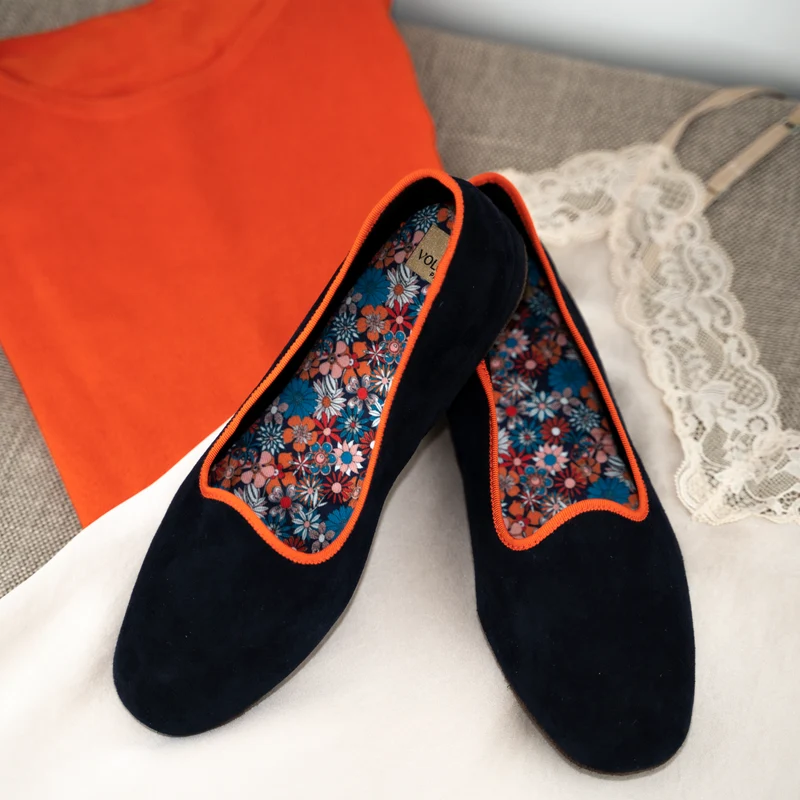 Chausson cuir EVA Orange Botanique