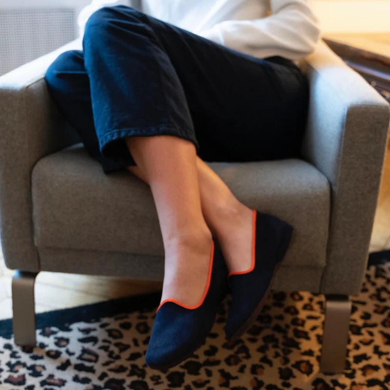 Chausson cuir EVA Orange Botanique