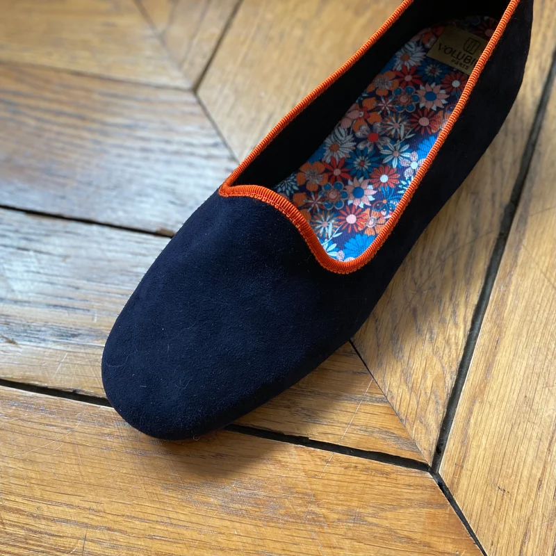 Chausson cuir EVA Orange Botanique