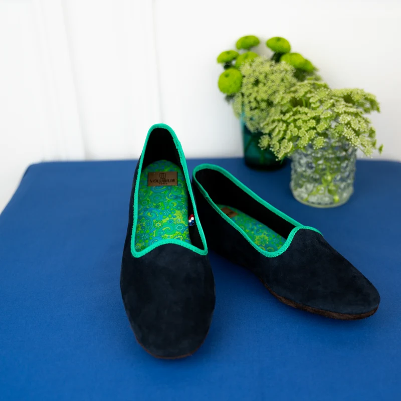 Chausson cuir EVA Green Trip