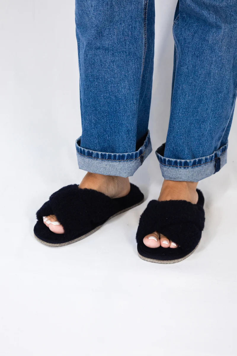 Yvette Fluffy Navy