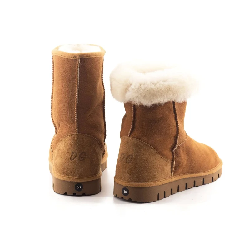 Boots camel en mouton