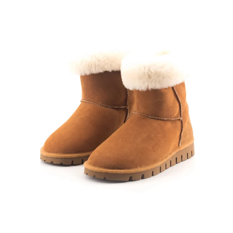 Boots camel en mouton