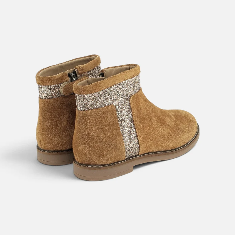 TRIP TROTT - VELOURS-GLITTER - CARAMEL-PLATINE