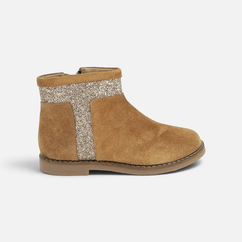 TRIP TROTT - VELOURS-GLITTER - CARAMEL-PLATINE