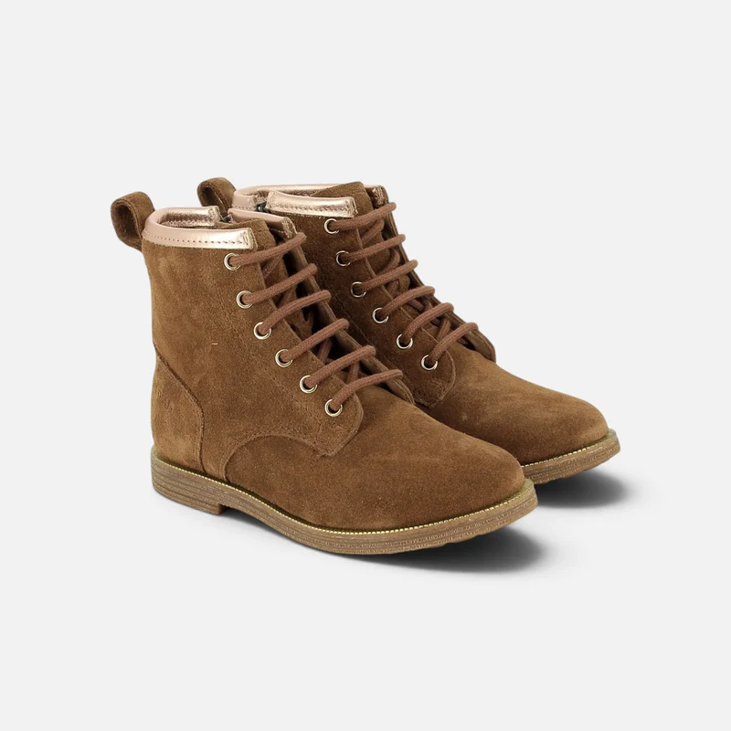 TRIP HI LACE SL - VELOURS - COGNAC