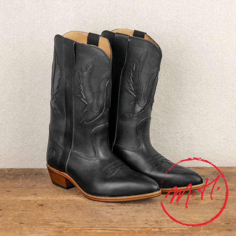 Santiags La Botte Gardiane cuir naturel noir