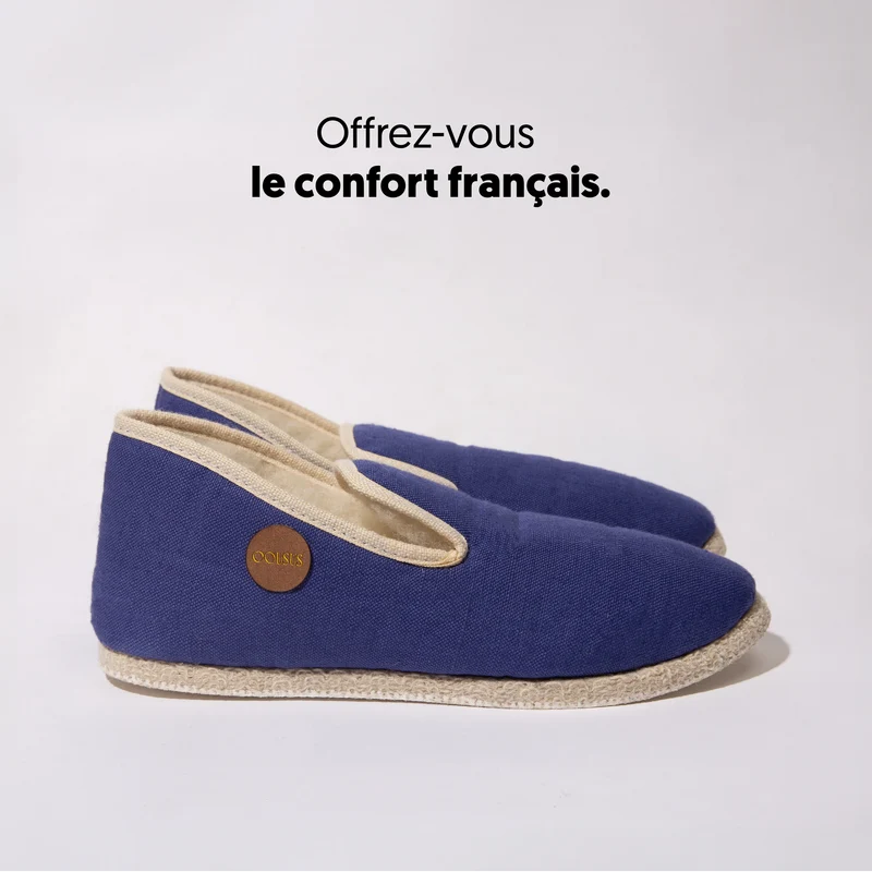 Charentaises Lin Bleu Céleste 🇫🇷