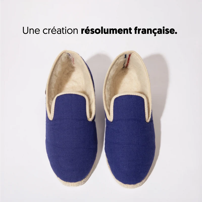 Charentaises Lin Bleu Céleste 🇫🇷