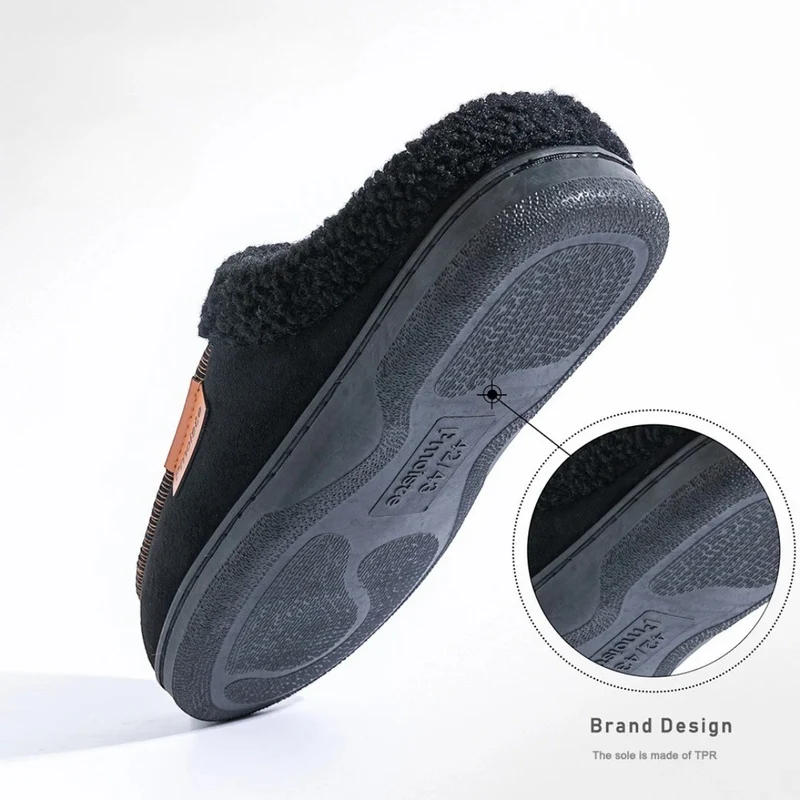 Chaussons cuir fourrés