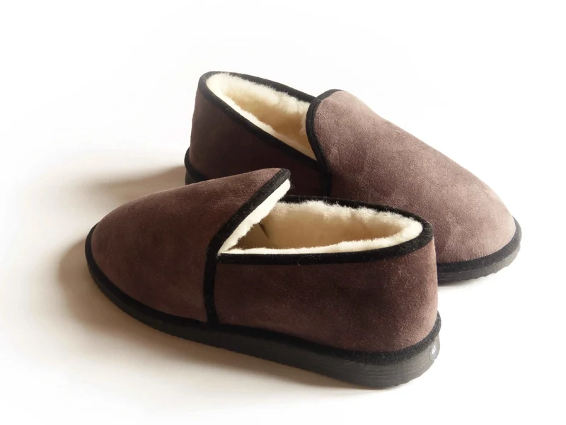 Charentaises coffee en peau de mouton